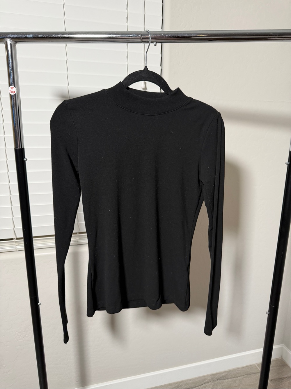 By Together Black Long-Sleeve Mock Neck Top